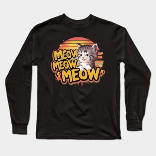 Meow Cat Long Sleeve T-Shirt